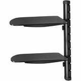 Peerless-AV® Dual AV Wall Shelf with Glass