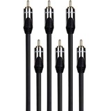Peerless-AV&reg; Delta Component Video Interconnects - 3xRCA plugs to 3xRCA plugs Cable length: 3
