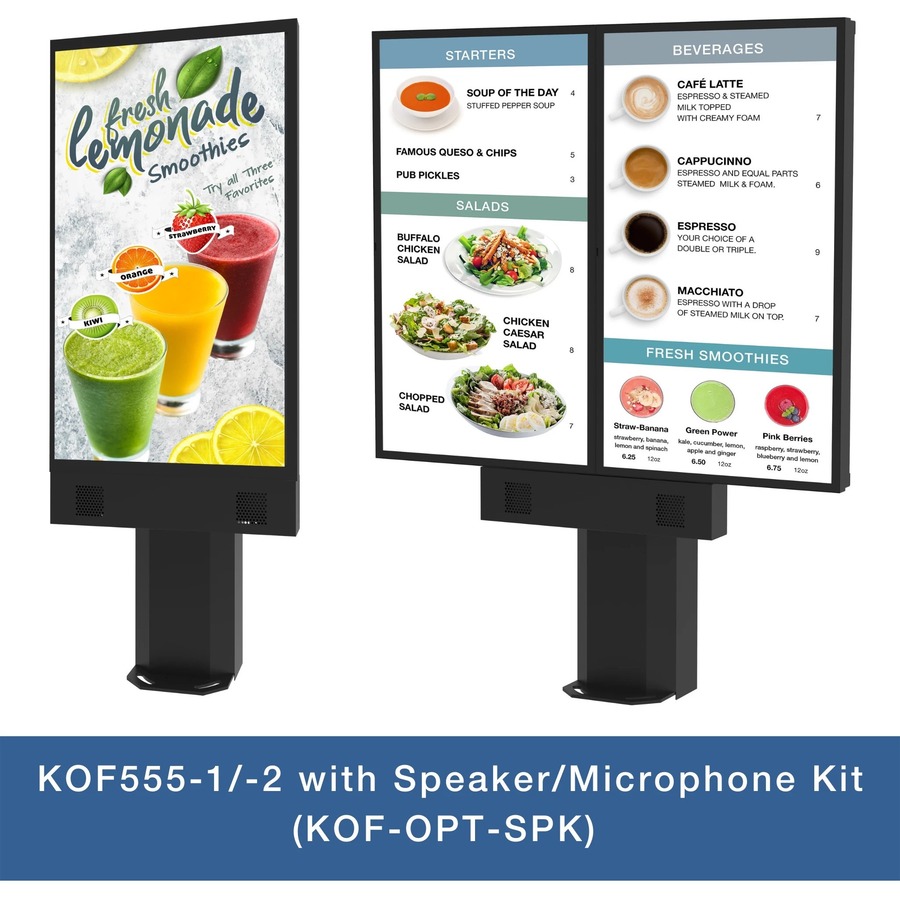 Peerless-AV® Outdoor Digital Menu Boards | KOF555-3 | Peerless-AV