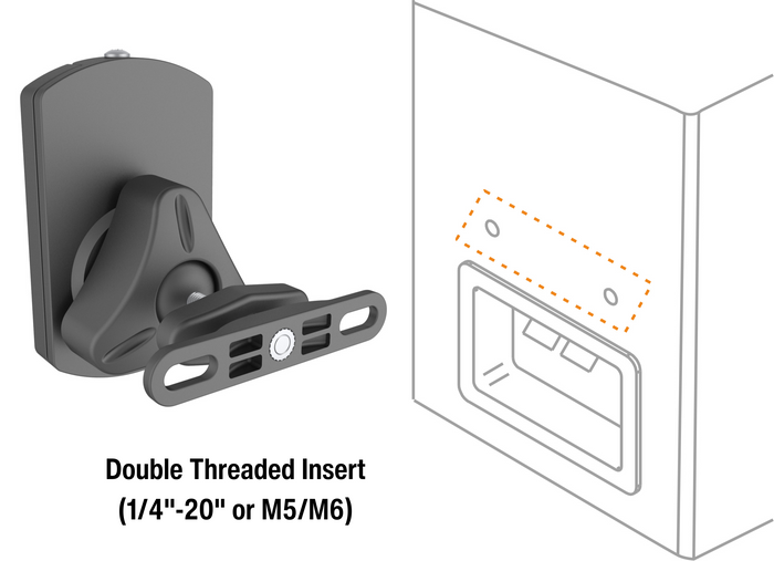 Double Threaded Insert (1/4"-20" or M5/M6)